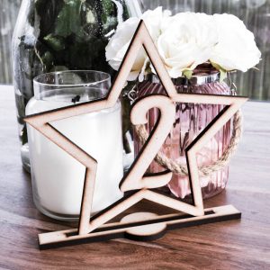 Art Deco Star Table Number