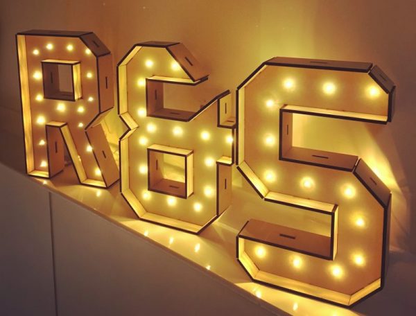 Large Standing 3D Light Up Letters