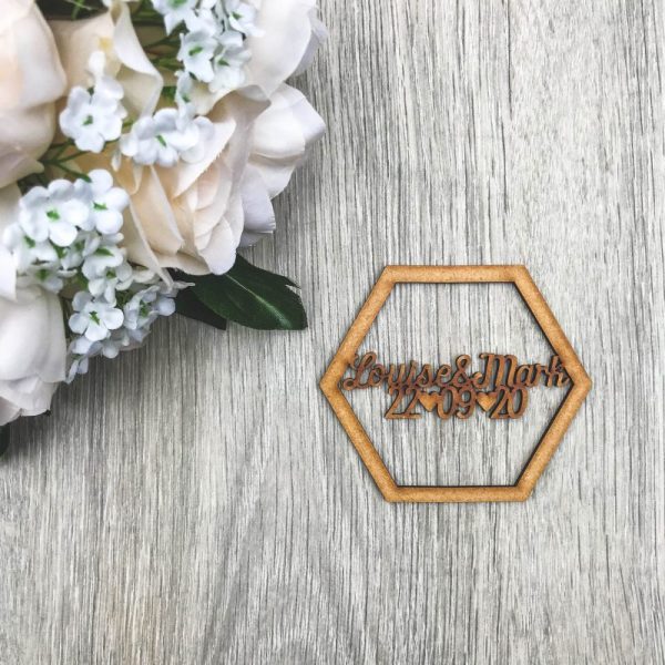 Hexagon Save the Date Magnet