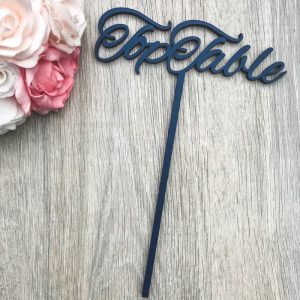 Romantic Script Table Name / Numbers on Stake