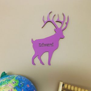 Large Stag Personalised Name Sign