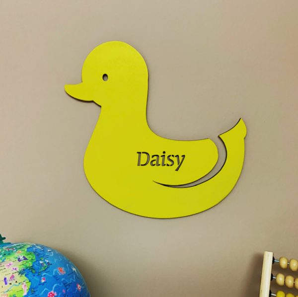 Large Duck Personalised Name Sign