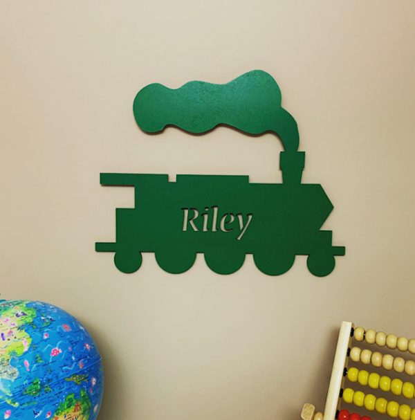 Large Steam Train Personalised Name Sign