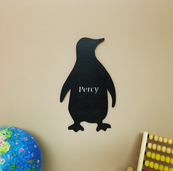 Large Penguin Personalised Name Sign