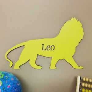 Large Lion Personalised Name Sign
