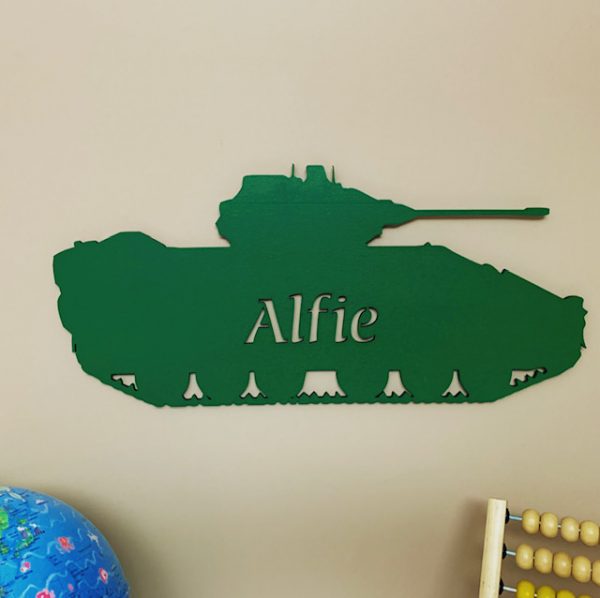 Large Tank Personalised Name Sign
