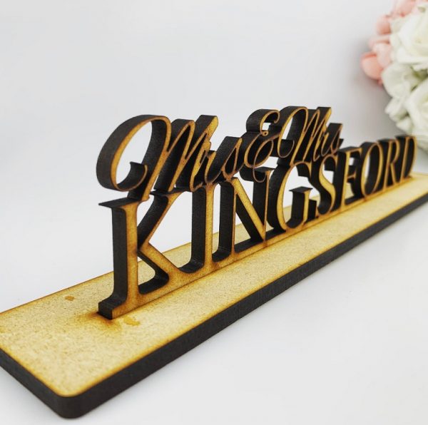 Personalised Classic Standing *Mr & Mrs Sign