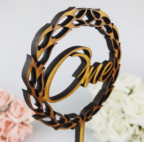 Decorative Romantic Script Table Numbers on Stake