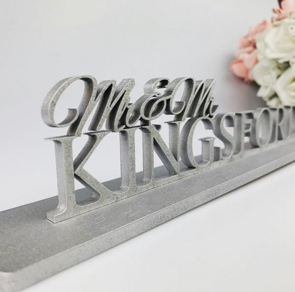 Personalised Classic Standing *Mr & Mrs Sign