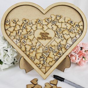 Personalised Heart Guestbook Dropbox