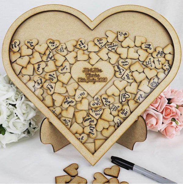 Personalised Heart Guestbook Dropbox