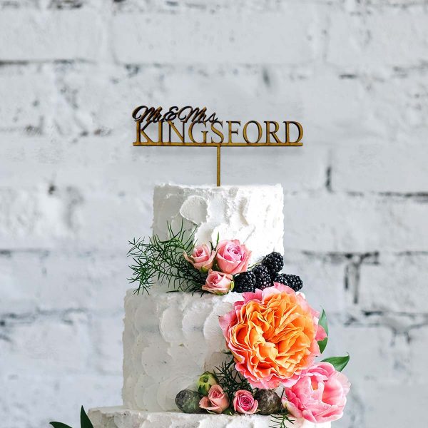Classic Wooden Cake Topper