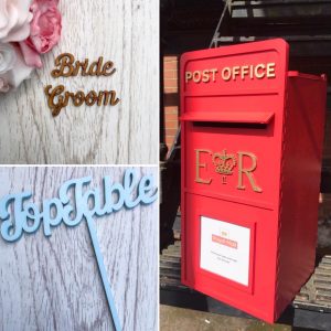 Painted Postbox, Place Names & Table Names / Numbers Script Style Wedding Bundle
