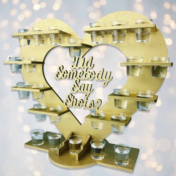 Personalised Heart Shot Glass Stand