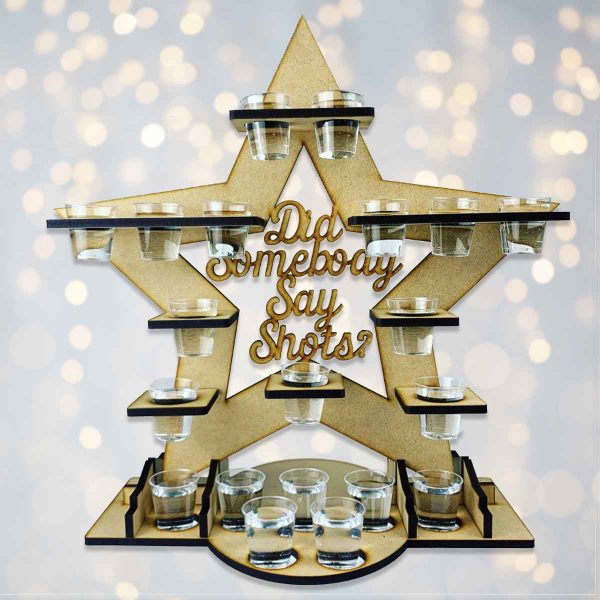 Personalised Star Shot Glass Stand