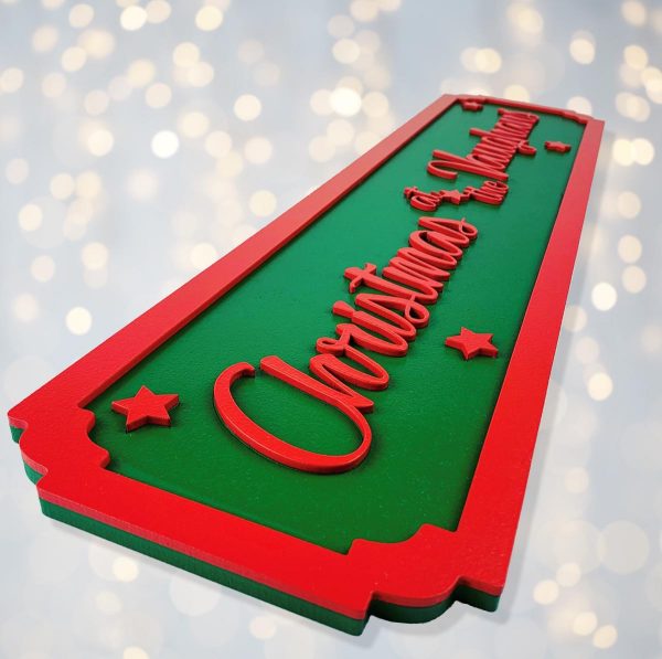 Vintage Christmas At The…. Personalised Street Sign