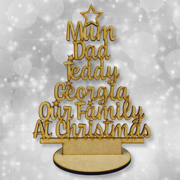 Personalised Our Family At Christmas Tree