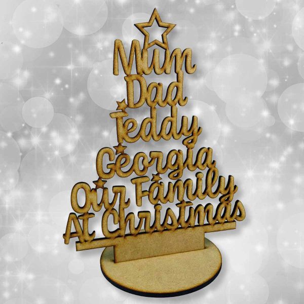 Personalised Our Family At Christmas Tree