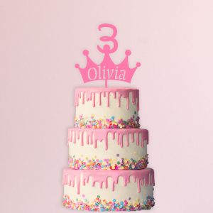 Princess Wooden Birthday Cake Topper