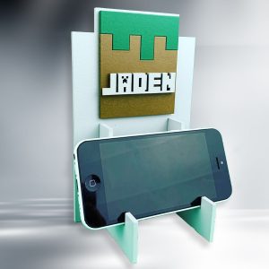 Blocks Personalised Wooden Phone / Game Stand