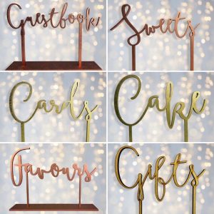 Guestbook, Sweets, Cards, Cake, Gift & Favours Wedding Sign Bundle
