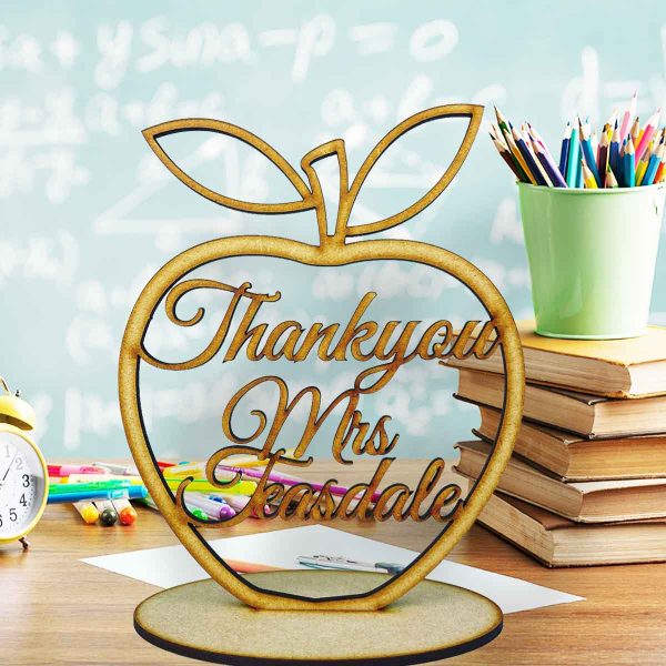 Thank you Teacher Standing Apple Cutout