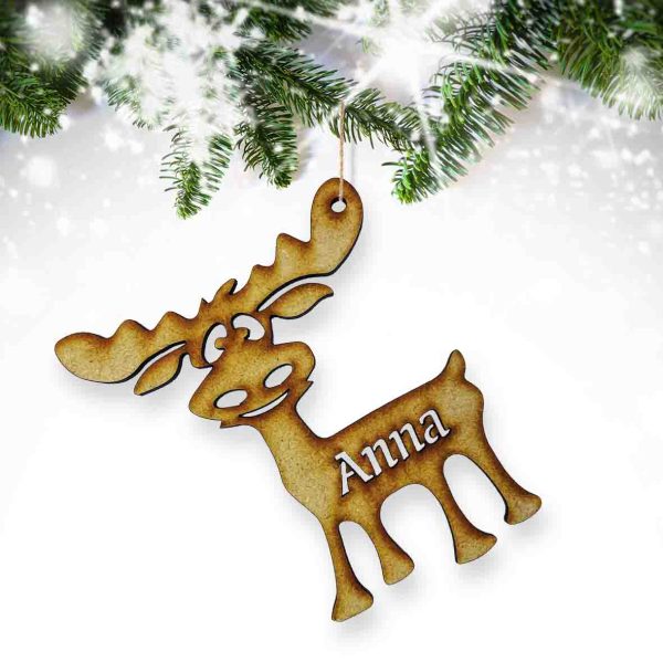 Reindeer Cutout Christmas Bauble