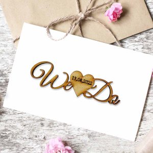 Elegant Style ‘We Do’ Save The Date Heart