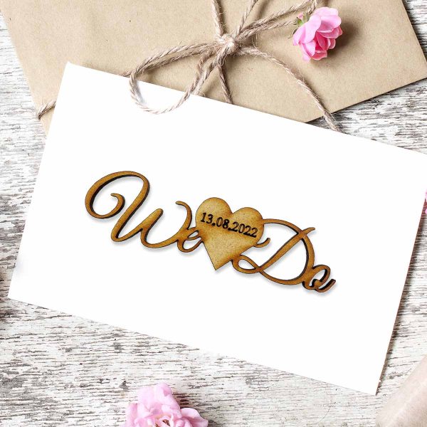 Elegant Style ‘We Do’ Save The Date Heart